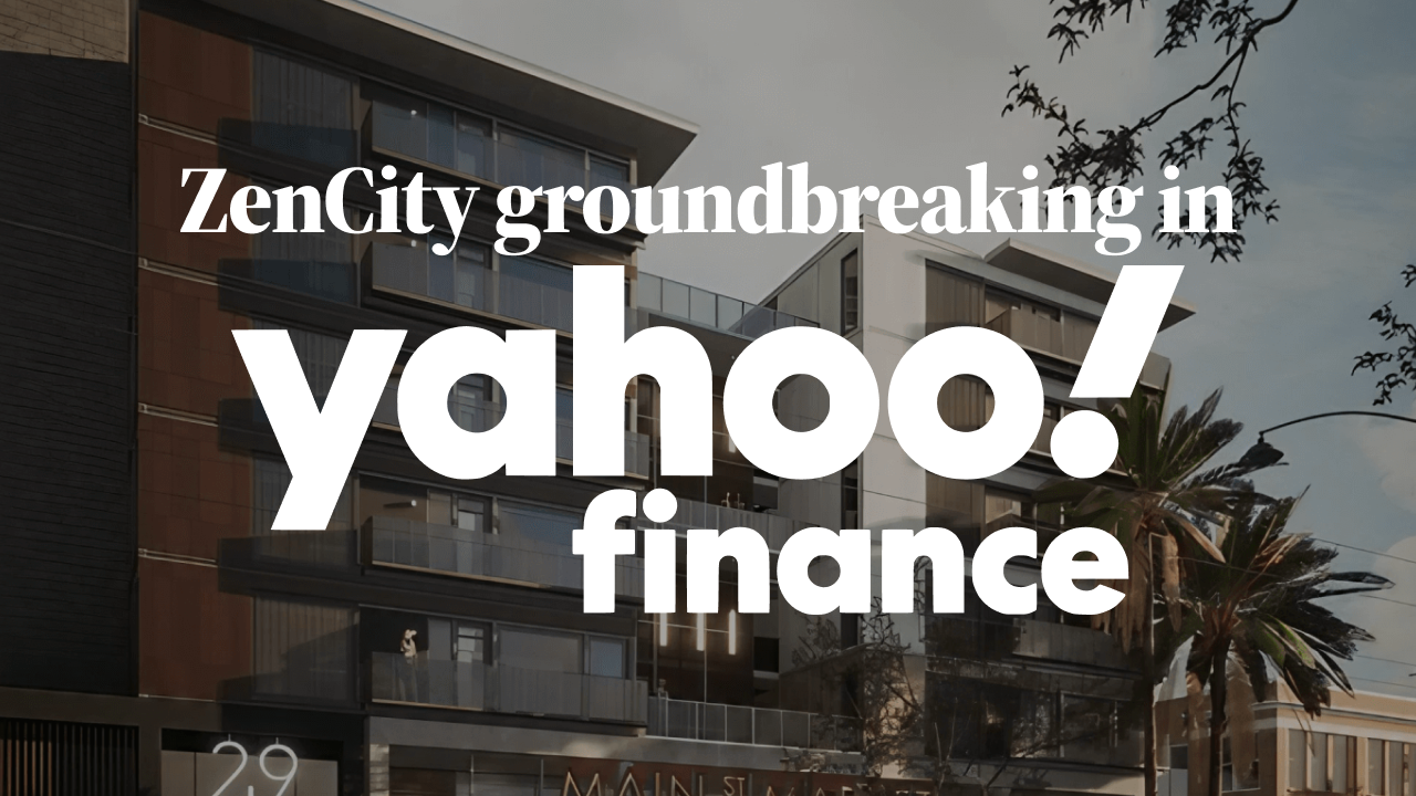 90 unit ZenCity multifamily groundbreaking featured in Yahoo Finance